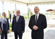 Президент Ильхам Алиев принял участие в открытии проекта обеспечения поселка Пираллахи питьевой водой (ФОТО)