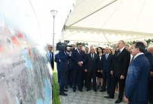 Президент Ильхам Алиев принял участие в открытии проекта обеспечения поселка Пираллахи питьевой водой (ФОТО)