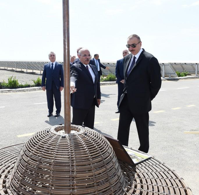 President Ilham Aliyev opens Pirallahi solar power plant (PHOTO)