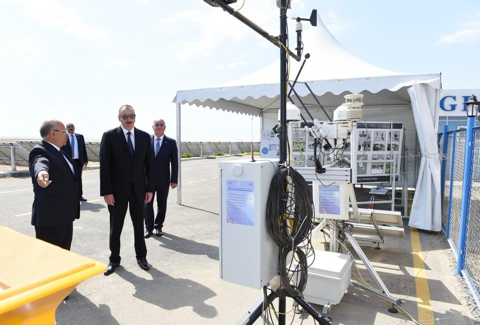 President Ilham Aliyev opens Pirallahi solar power plant (PHOTO)