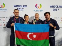 Азербайджанские гимнастки завоевали "серебро" на Всемирных играх в Польше (ФОТО)