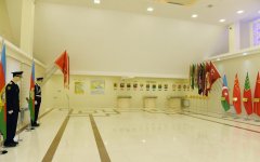President Aliyev attends opening of Flag Museum in Balakan district (PHOTO)