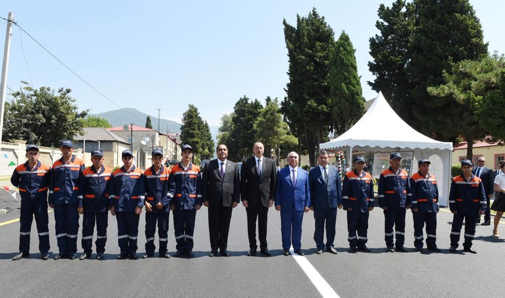 Ilham Aliyev inaugurates Balakan-Saribulag-Gabagchol-Khalatala highway (PHOTO)