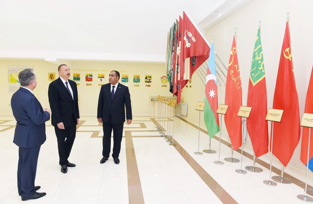 President Aliyev attends opening of Flag Museum in Balakan district (PHOTO)