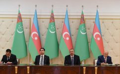 Состоялась церемония подписания азербайджано-туркменских документов (ФОТО)