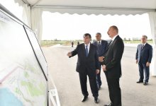 Президент Ильхам Алиев принял участие в церемонии сдачи в эксплуатацию части магистрального оросительного канала Шамкир-Самух-Геранбой (ФОТО)