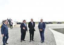 Президент Ильхам Алиев принял участие в церемонии сдачи в эксплуатацию части магистрального оросительного канала Шамкир-Самух-Геранбой (ФОТО)