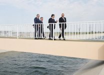 Президент Ильхам Алиев принял участие в церемонии сдачи в эксплуатацию части магистрального оросительного канала Шамкир-Самух-Геранбой (ФОТО)