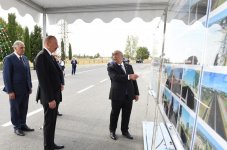 Президент Ильхам Алиев принял участие в открытии автодороги Залзалы - комплекс "Имамзаде" - Гянджа (ФОТО)