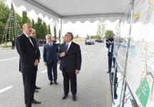 Президент Ильхам Алиев принял участие в открытии автодороги Залзалы - комплекс "Имамзаде" - Гянджа (ФОТО)