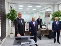 Президент Ильхам Алиев принял участие в открытии шамкирского центра автоматического управления и контроля ОАО «Азеришыг» (ФОТО)