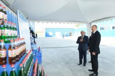President Ilham Aliyev attends opening of lemonade plant in Gadabay (PHOTO)