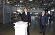 President Ilham Aliyev attends opening of lemonade plant in Gadabay (PHOTO)