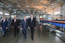 President Ilham Aliyev attends opening of lemonade plant in Gadabay (PHOTO)