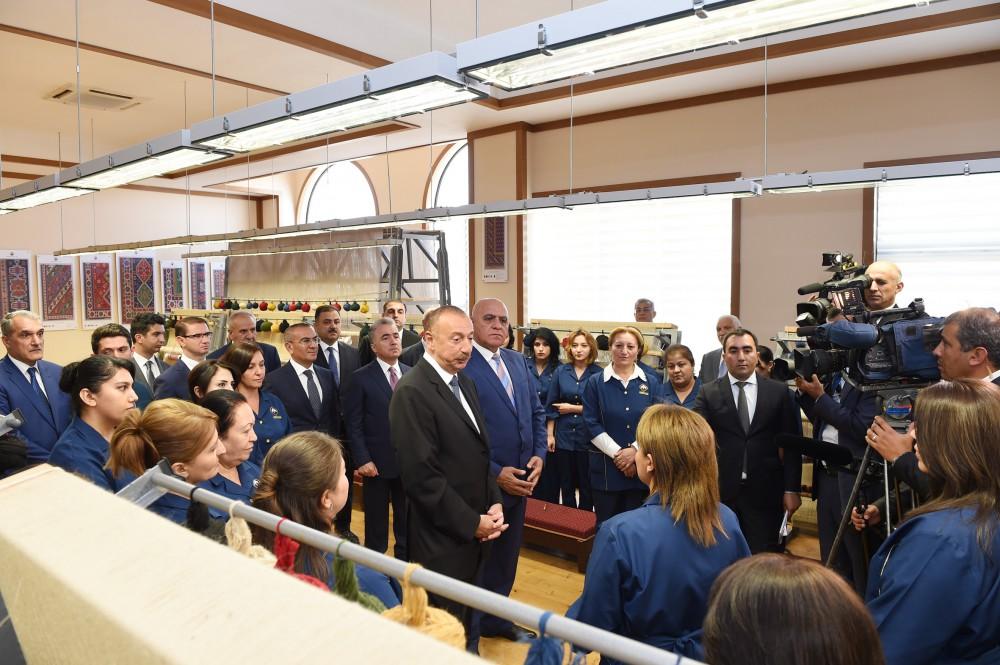 Президент Ильхам Алиев принял участие в открытии шамкирского филиала ОАО «Азерхалча» (ФОТО)