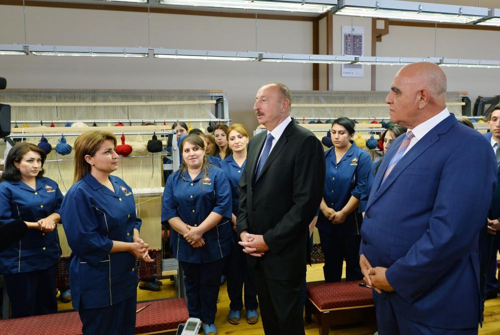 Президент Ильхам Алиев принял участие в открытии шамкирского филиала ОАО «Азерхалча» (ФОТО)