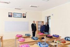 Ilham Aliyev views conditions at new block of secondary school in Baku (PHOTO)