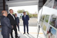 Президент Ильхам Алиев посмотрел рисовые участки ООО «Джануб-Агро» и открыл рисовый завод в Лянкяране (ФОТО)