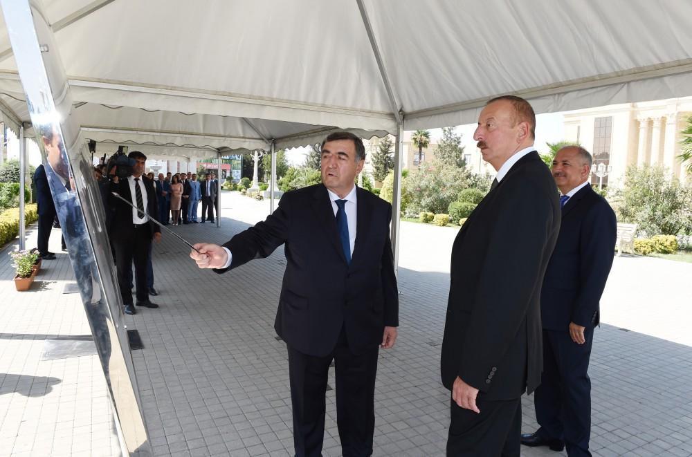 Президент Азербайджана принял участие в церемонии открытия системы водоснабжения Джалилабада (ФОТО)