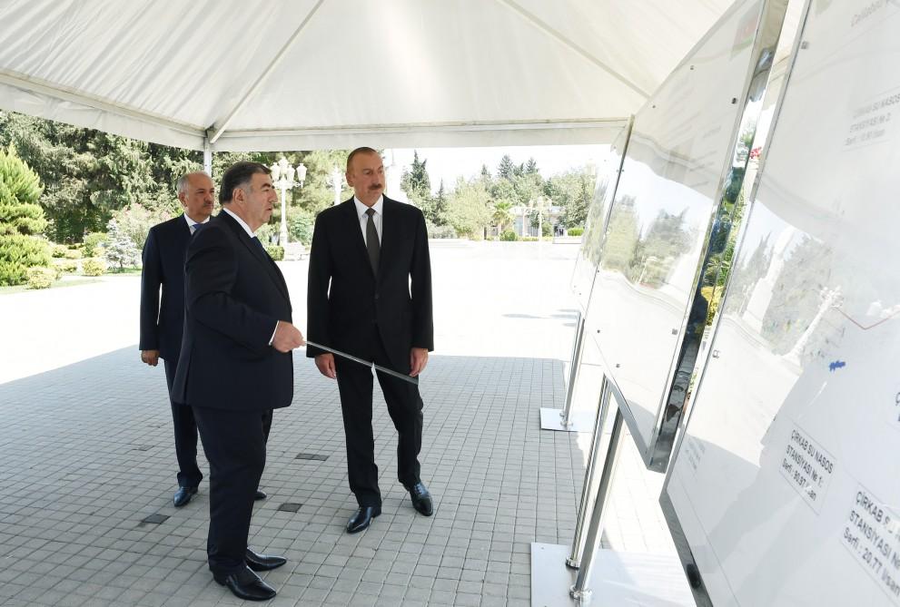 Президент Азербайджана принял участие в церемонии открытия системы водоснабжения Джалилабада (ФОТО)