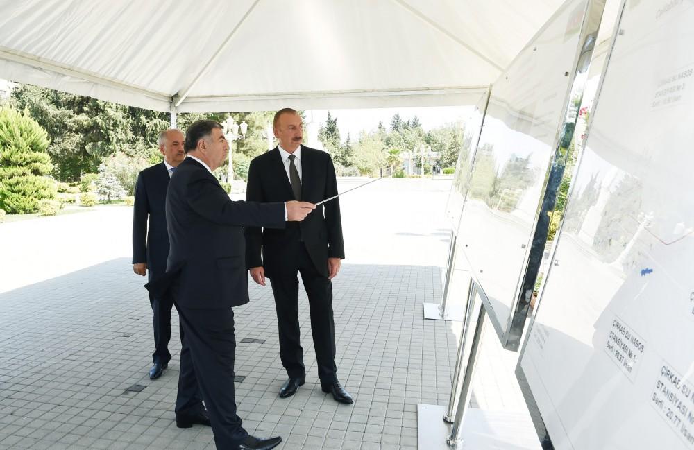 Президент Азербайджана принял участие в церемонии открытия системы водоснабжения Джалилабада (ФОТО)