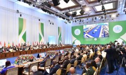 Президент Азербайджана Ильхам Алиев принял участие в первом Саммите Организации исламского сотрудничества по науке и технологиям в Астане (ФОТО)