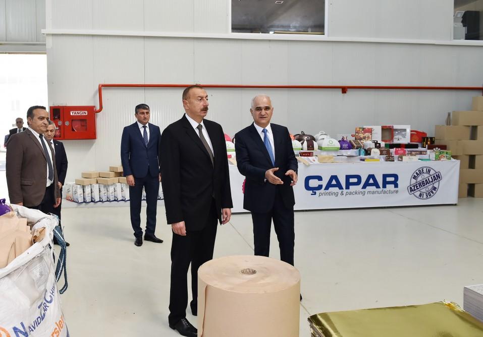 President Ilham Aliyev attends opening of Balakhani Industrial Park (PHOTO)