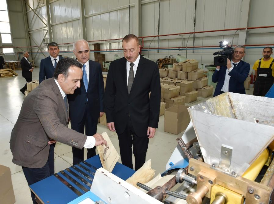President Ilham Aliyev attends opening of Balakhani Industrial Park (PHOTO)