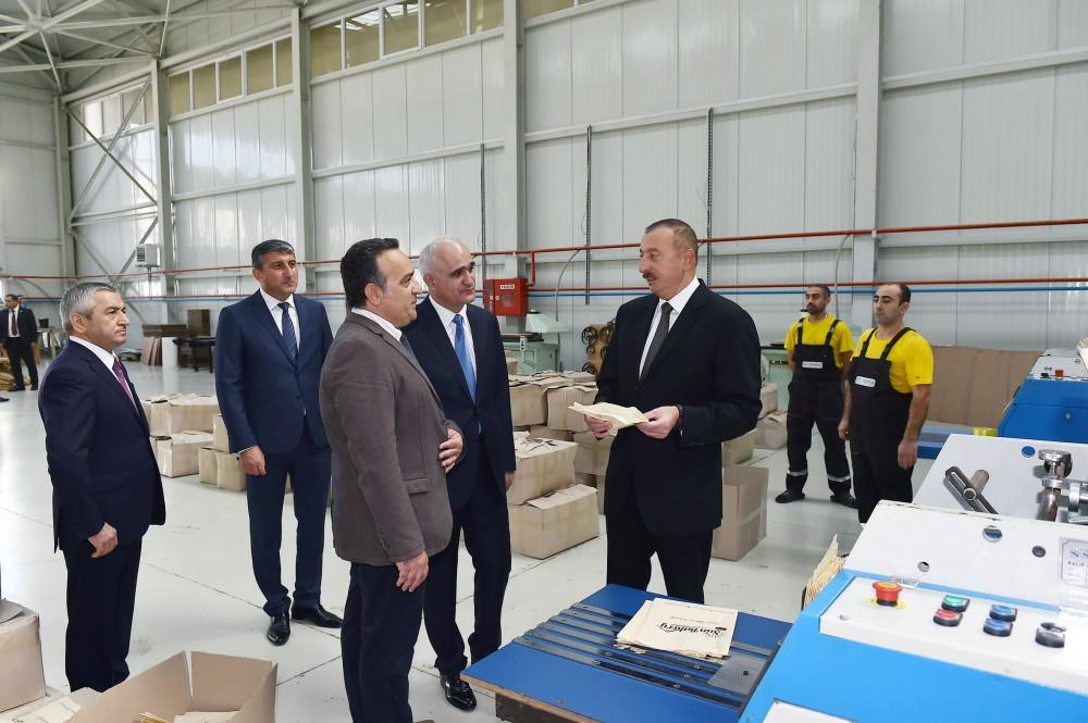 President Ilham Aliyev attends opening of Balakhani Industrial Park (PHOTO)