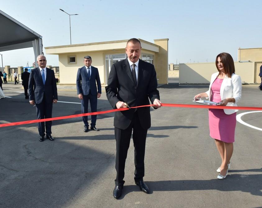 President Ilham Aliyev attends opening of Balakhani Industrial Park (PHOTO)