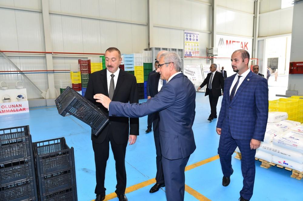 President Ilham Aliyev attends opening of Balakhani Industrial Park (PHOTO)