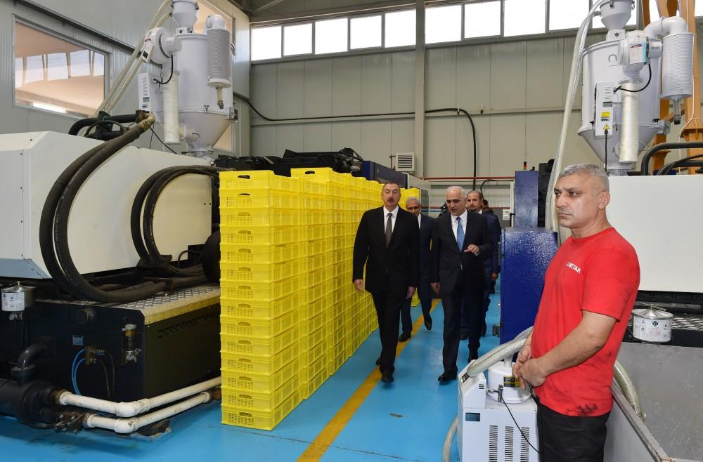 President Ilham Aliyev attends opening of Balakhani Industrial Park (PHOTO)