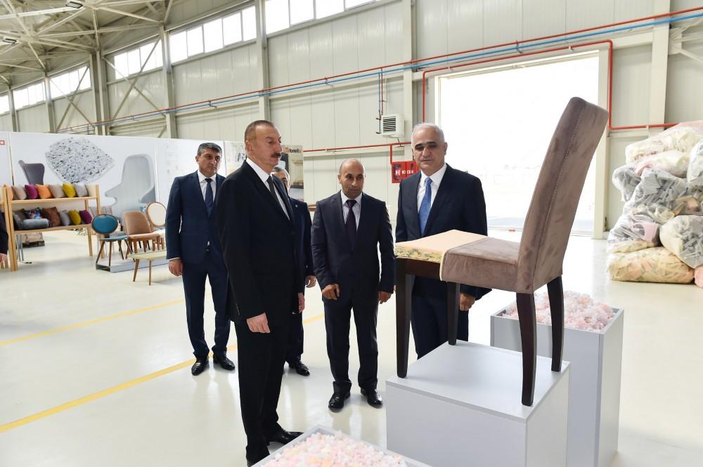 President Ilham Aliyev attends opening of Balakhani Industrial Park (PHOTO)
