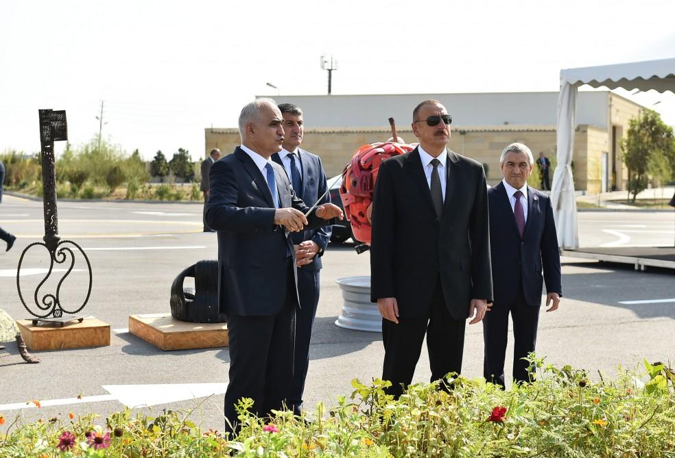 President Ilham Aliyev attends opening of Balakhani Industrial Park (PHOTO)