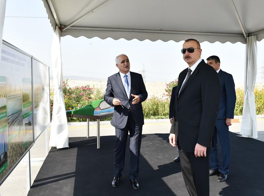 President Ilham Aliyev attends opening of Balakhani Industrial Park (PHOTO)