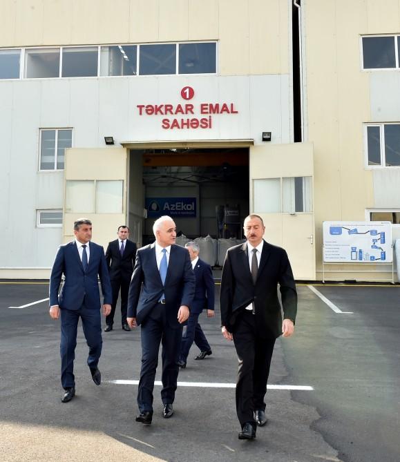 President Ilham Aliyev attends opening of Balakhani Industrial Park (PHOTO)