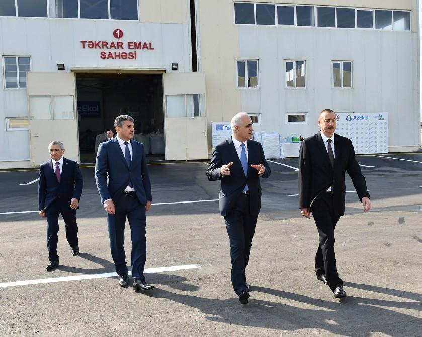 President Ilham Aliyev attends opening of Balakhani Industrial Park (PHOTO)