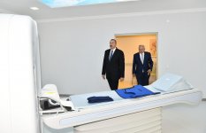 President Aliyev views newly-renovated Neftchala Central District Hospital (PHOTO)