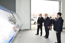 Azerbaijani president attends opening of Neftchala Industrial District (PHOTO)