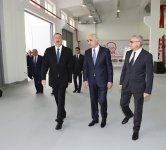 Azerbaijani president attends opening of Neftchala Industrial District (PHOTO)