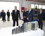 Azerbaijani president attends opening of Neftchala Industrial District (PHOTO)