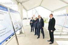 Azerbaijani president attends opening of Neftchala Industrial District (PHOTO)