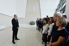 Azerbaijani president attends opening of Neftchala Industrial District (PHOTO)