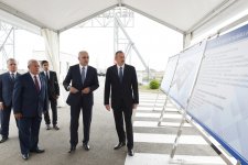 Azerbaijani president attends opening of Neftchala Industrial District (PHOTO)