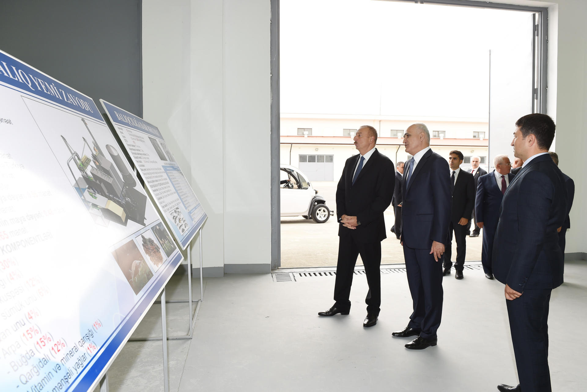Azerbaijani president attends opening of Neftchala Industrial District (PHOTO)
