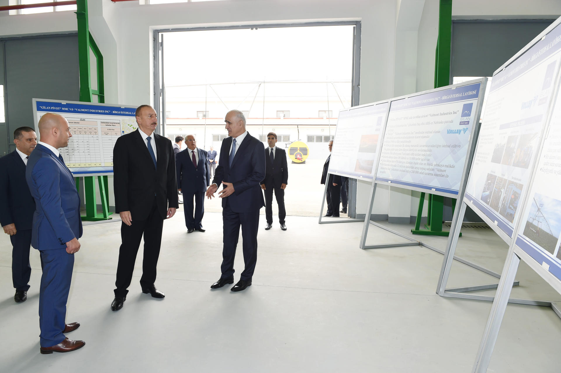 Azerbaijani president attends opening of Neftchala Industrial District (PHOTO)