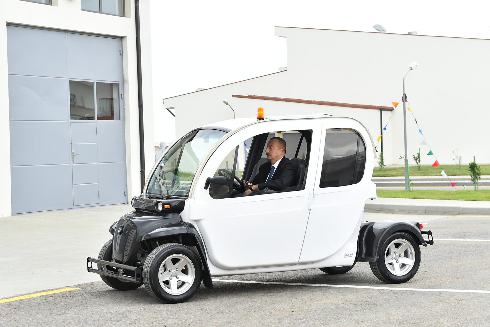 Azerbaijani president attends opening of Neftchala Industrial District (PHOTO)