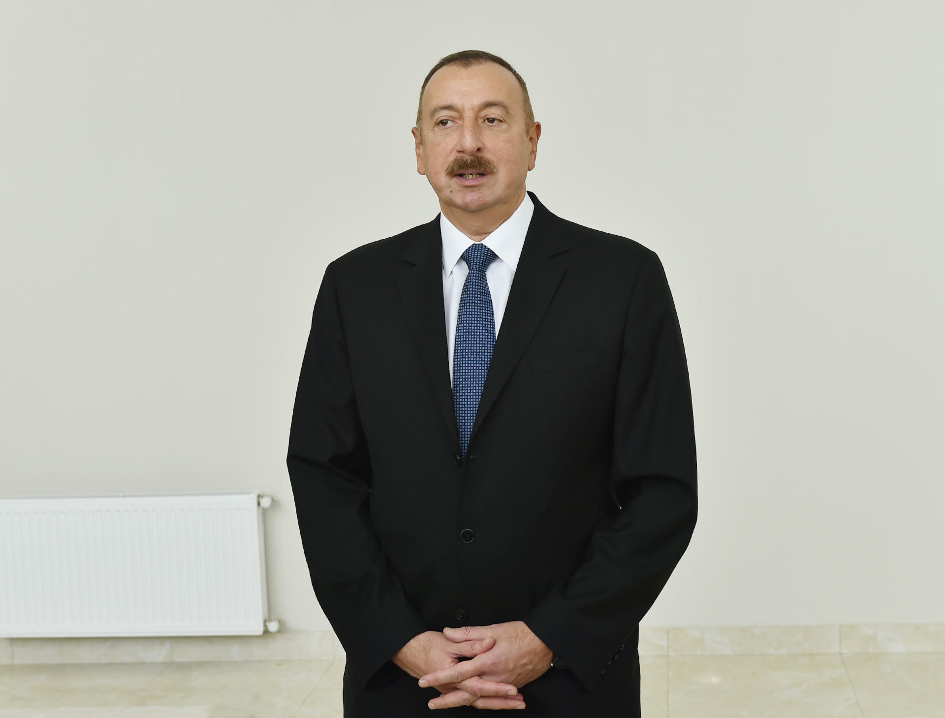 Azerbaijani president attends opening of Neftchala Industrial District (PHOTO)
