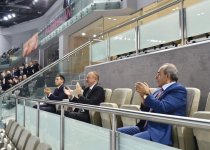 Президент Ильхам Алиев наблюдал за игрой сборной Азербайджана по волейболу (ФОТО)