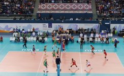 Президент Ильхам Алиев наблюдал за игрой сборной Азербайджана по волейболу (ФОТО)